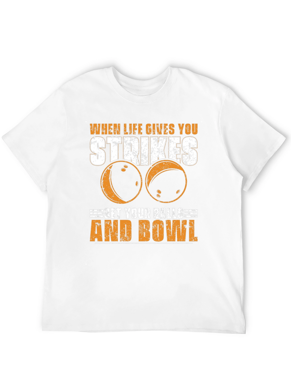 Bowling Strikes T-Shirt - Get Your Balls and Bowl