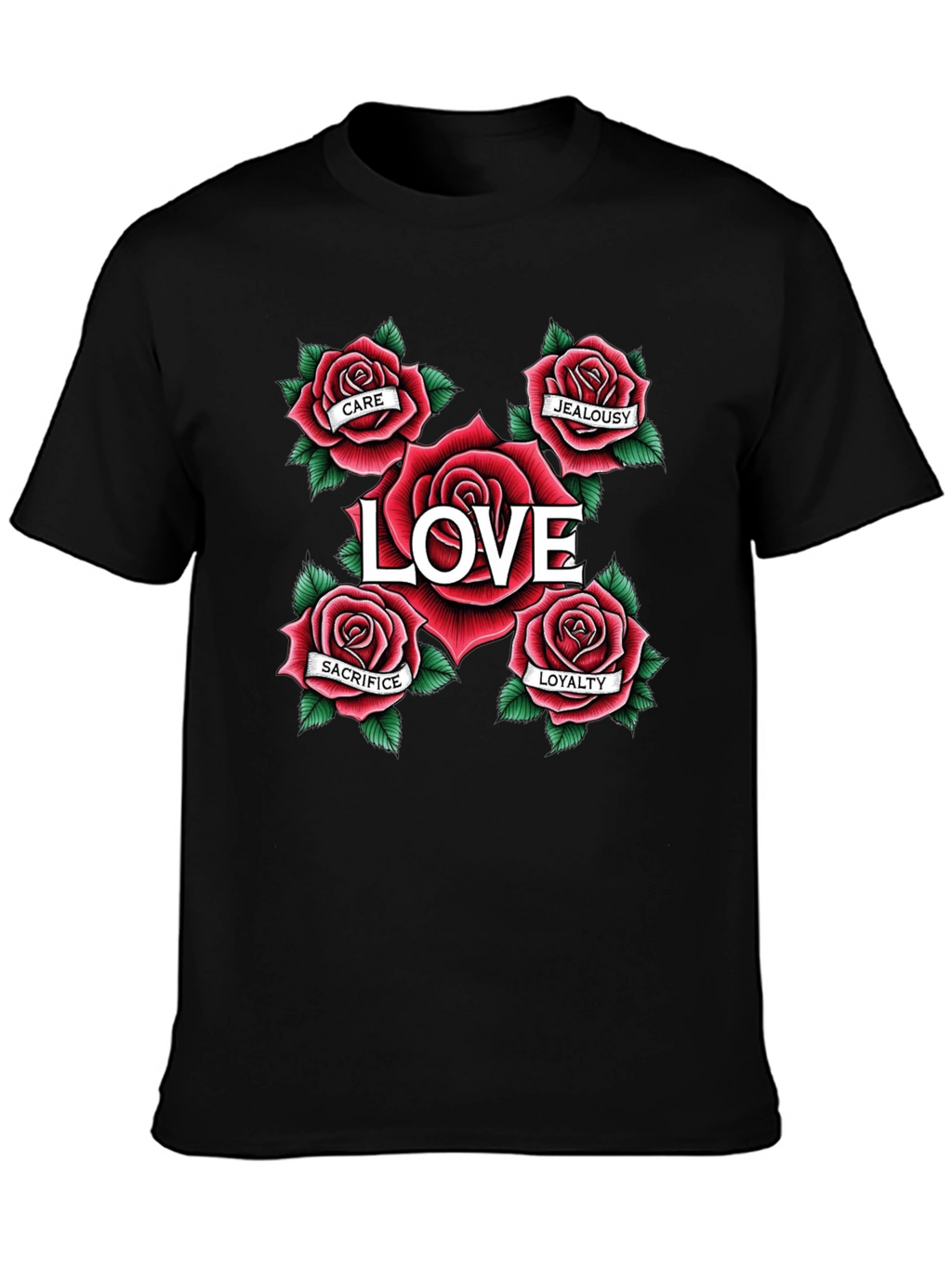 Love Rose Tattoo Graphic Tee