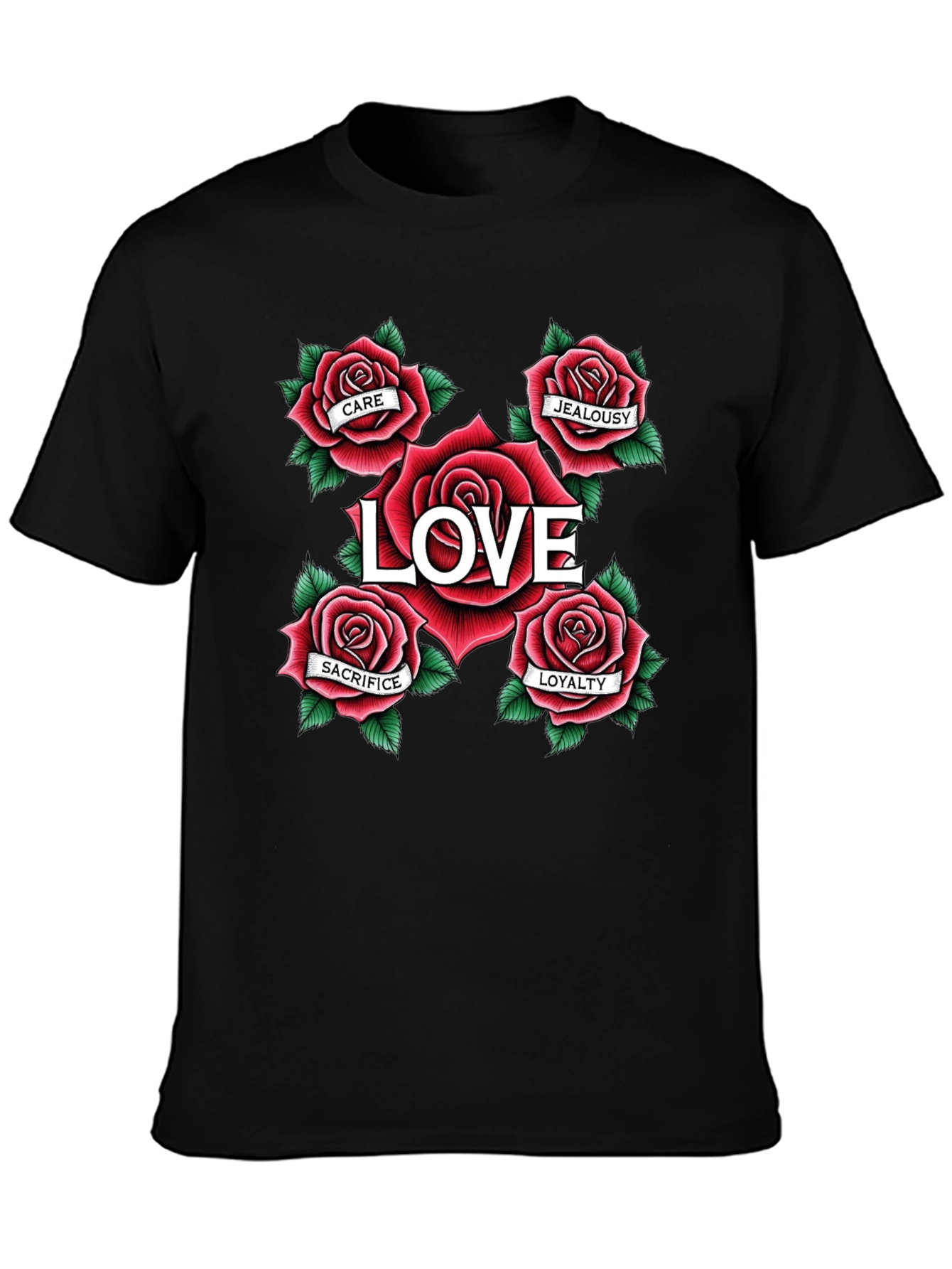 Love Rose Tattoo Graphic Tee