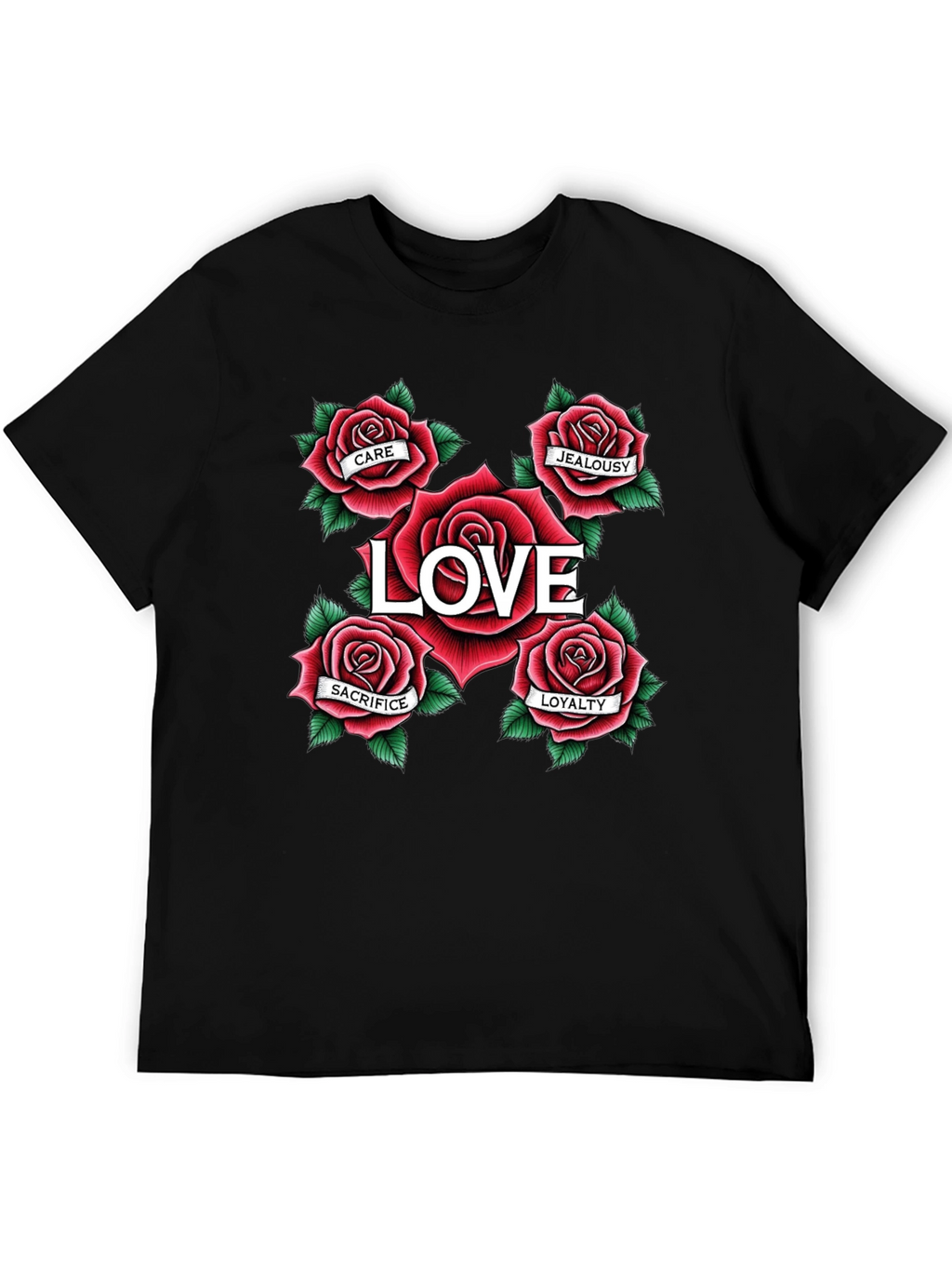 Love Rose Tattoo Graphic Tee