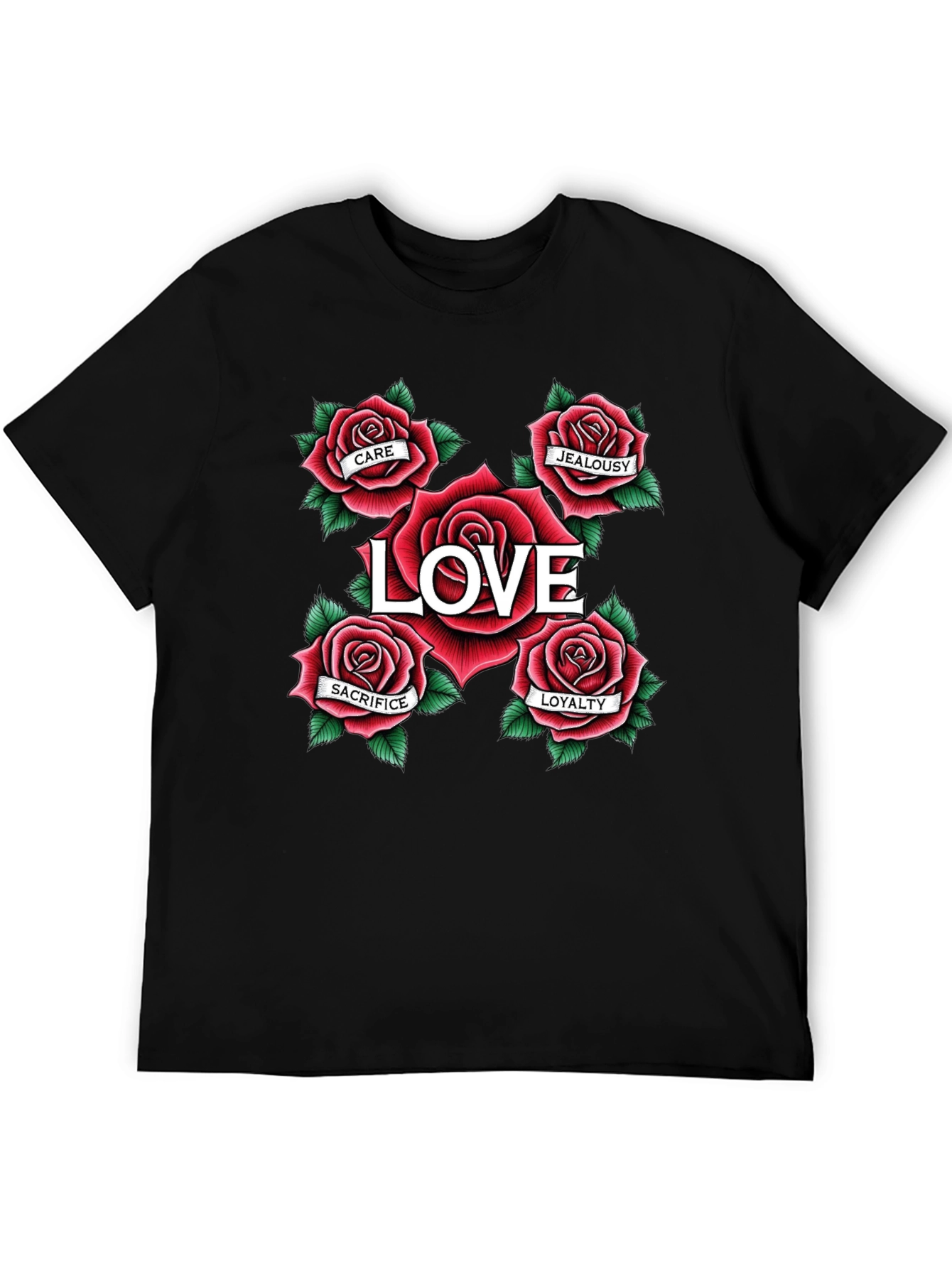 Love Rose Tattoo Graphic Tee