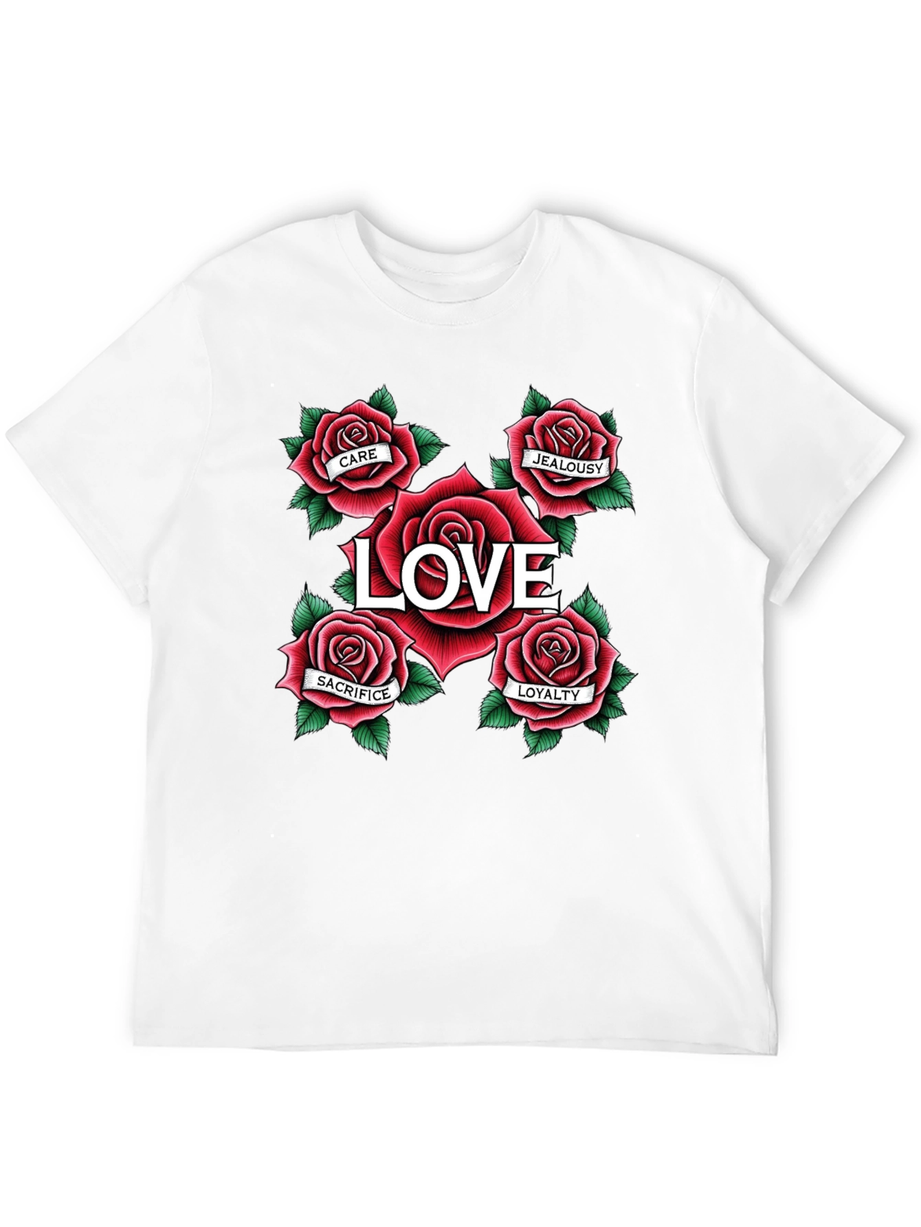 Love Rose Tattoo Graphic Tee