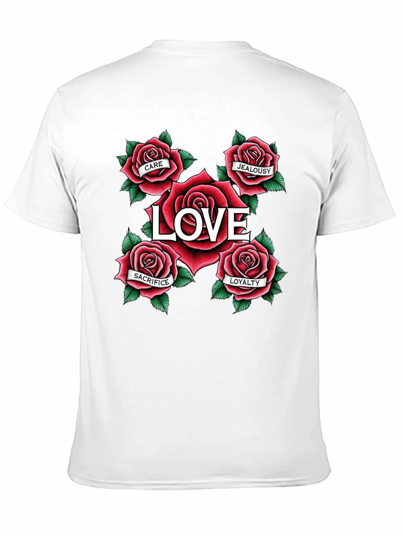 Love Rose Tattoo Graphic Tee