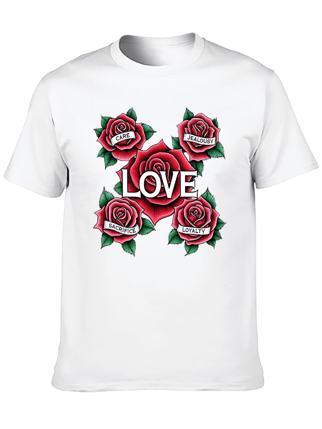 Love Rose Tattoo Graphic Tee
