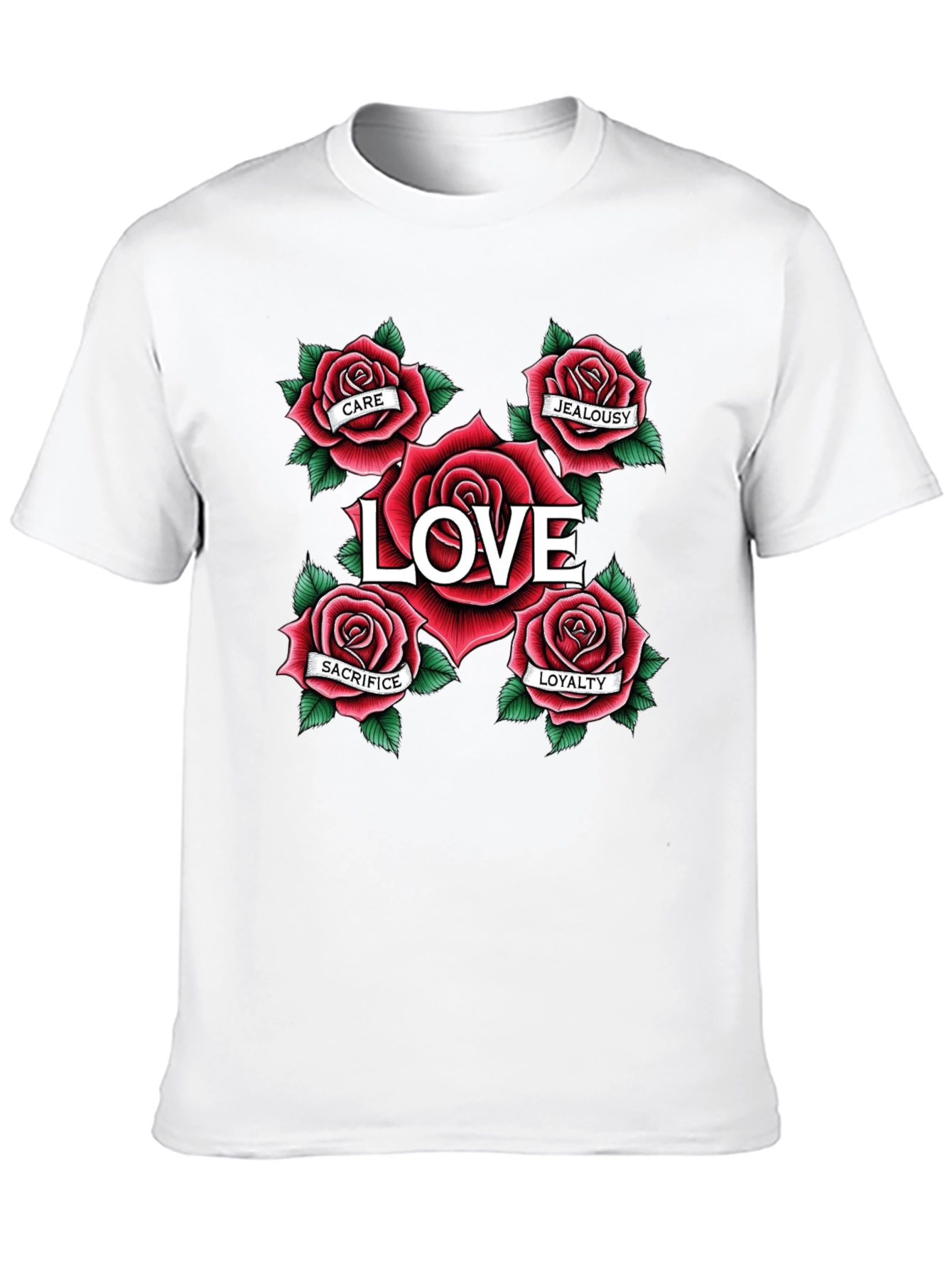 Love Rose Tattoo Graphic Tee