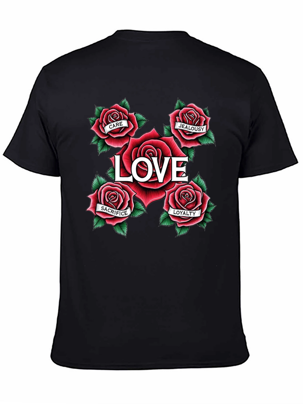 Love Rose Tattoo Graphic Tee
