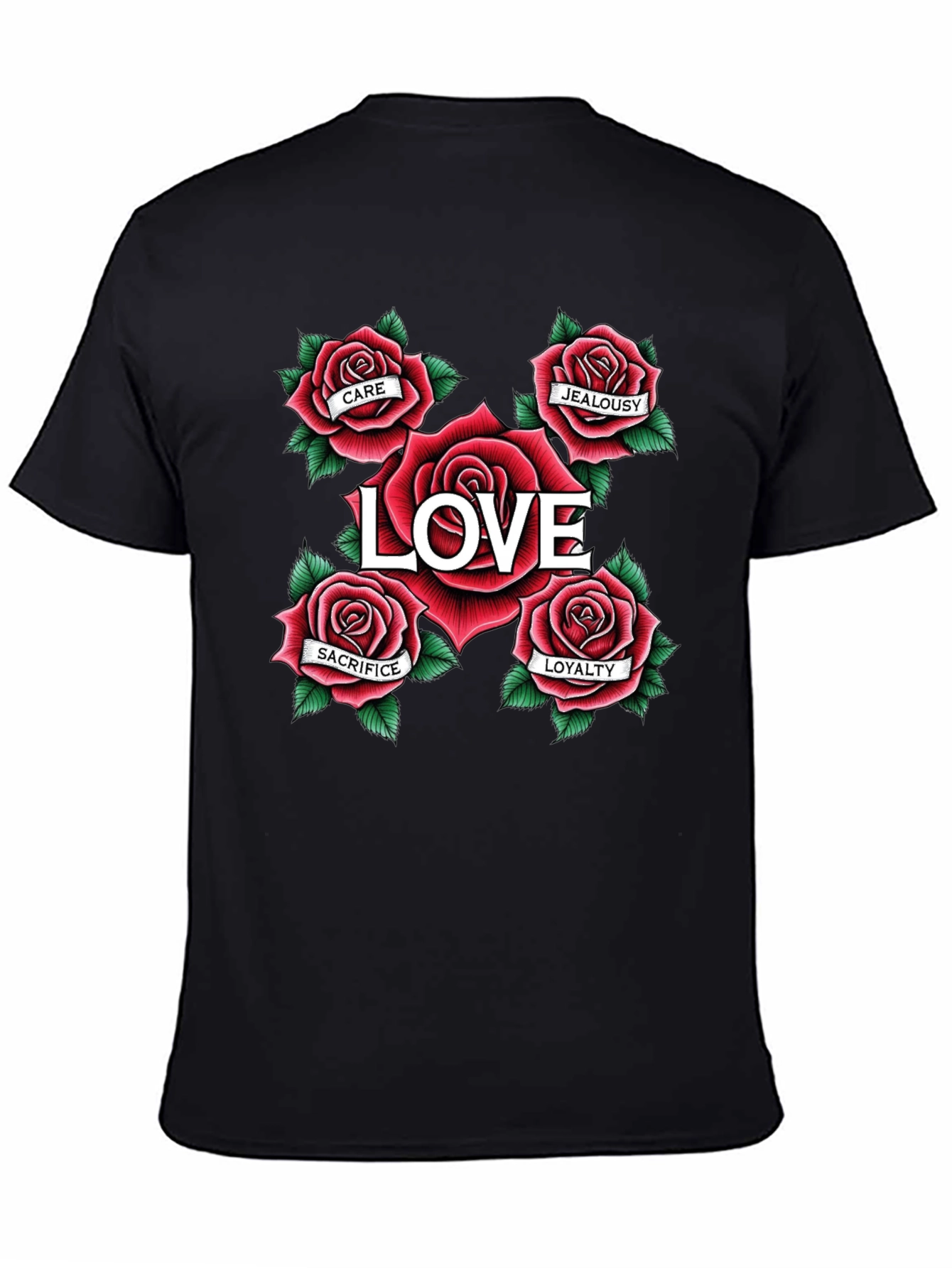 Love Rose Tattoo Graphic Tee