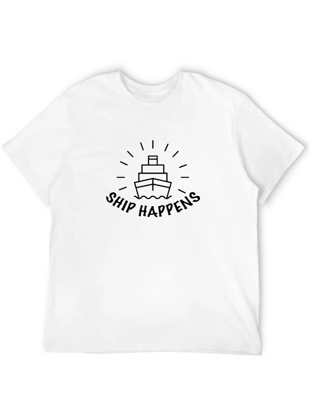Ship Happens Black Graphic Tee
