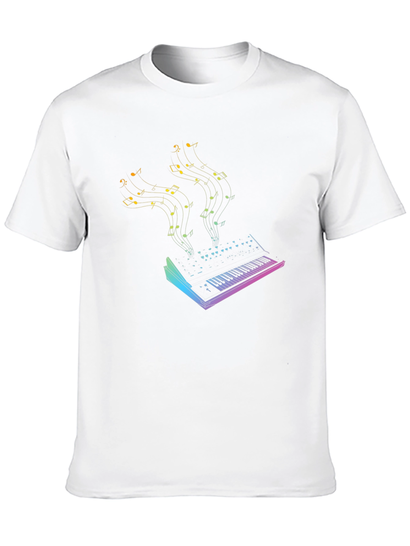 Music Synth Graphic Tee - Black