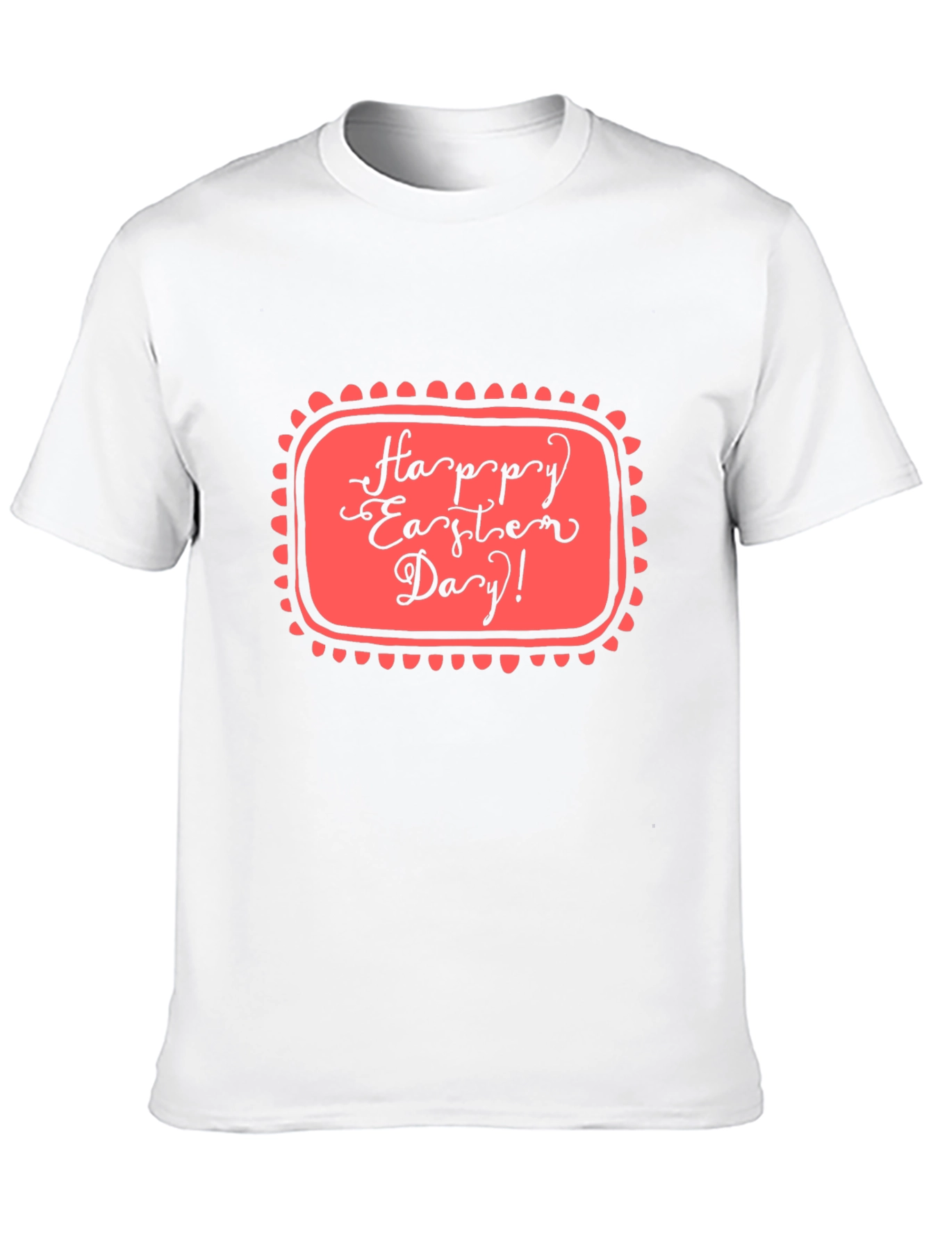 Happy Easter Day Graphic Tee - Black Casual T-Shirt