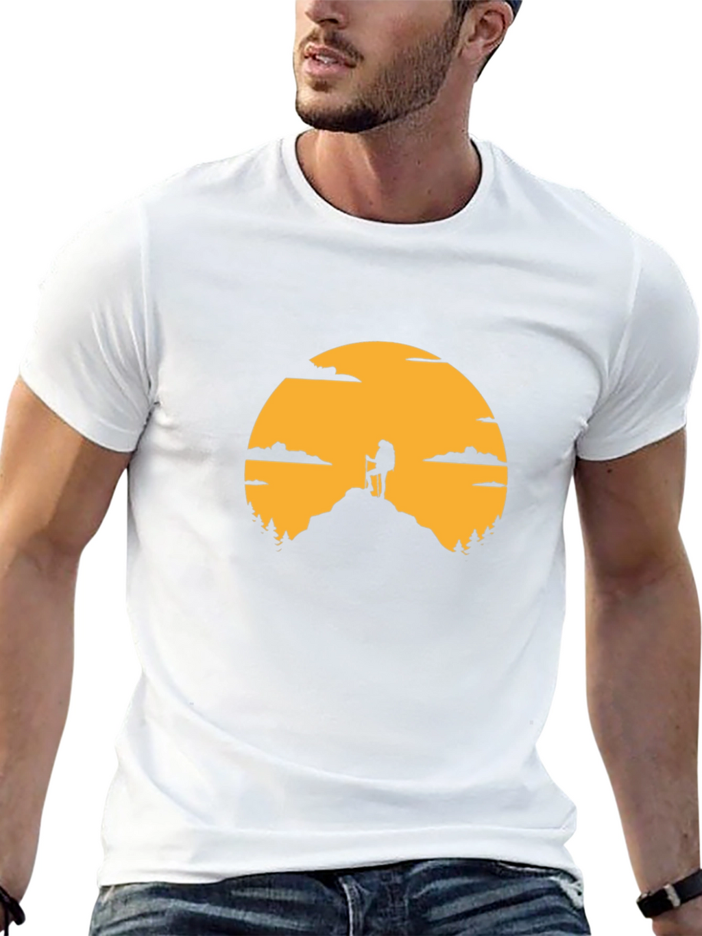 Hiking Silhouette Graphic T-Shirt