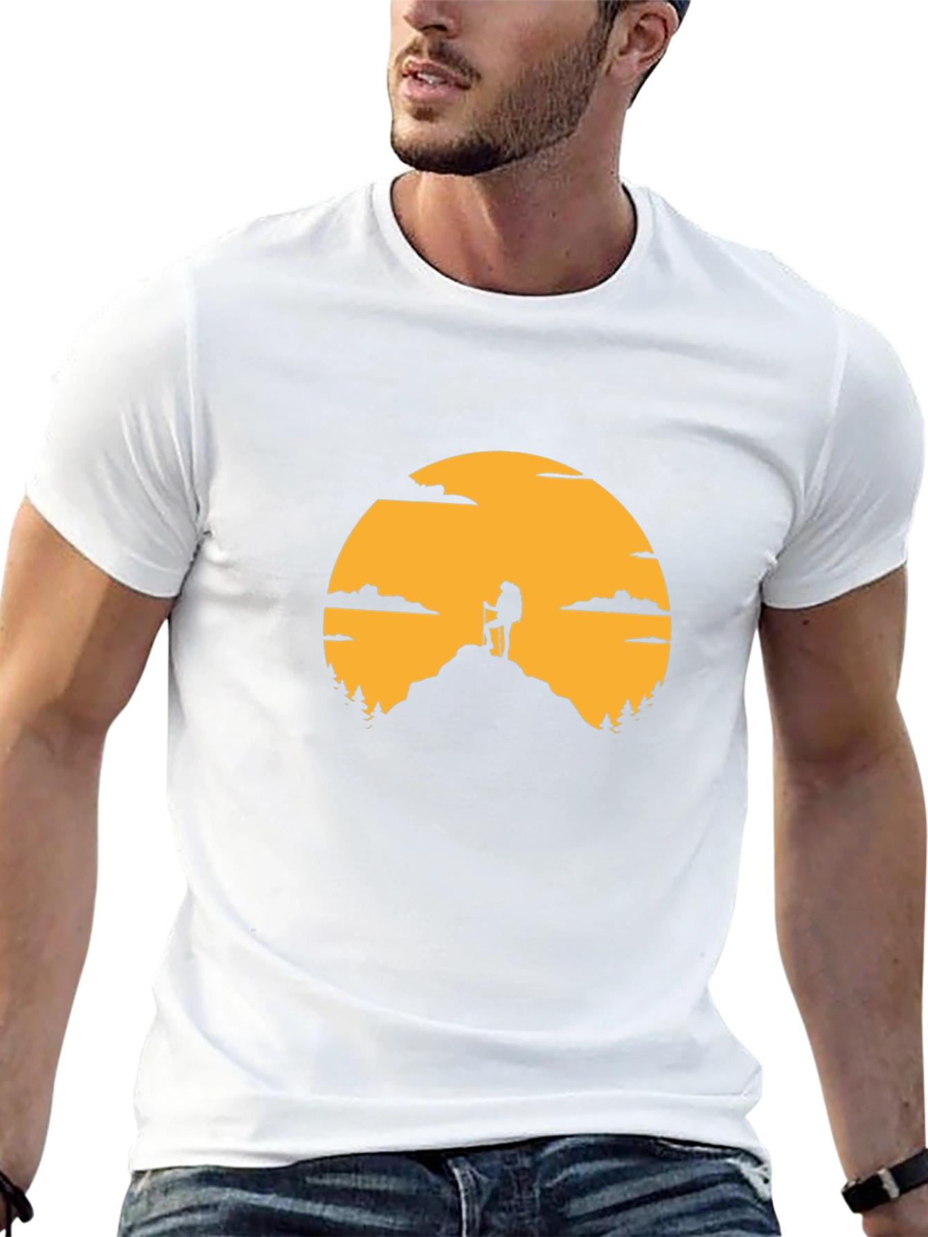 Hiking Silhouette Graphic T-Shirt