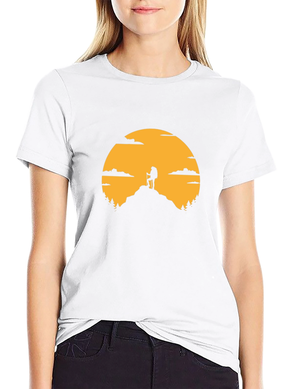 Hiking Silhouette Graphic T-Shirt