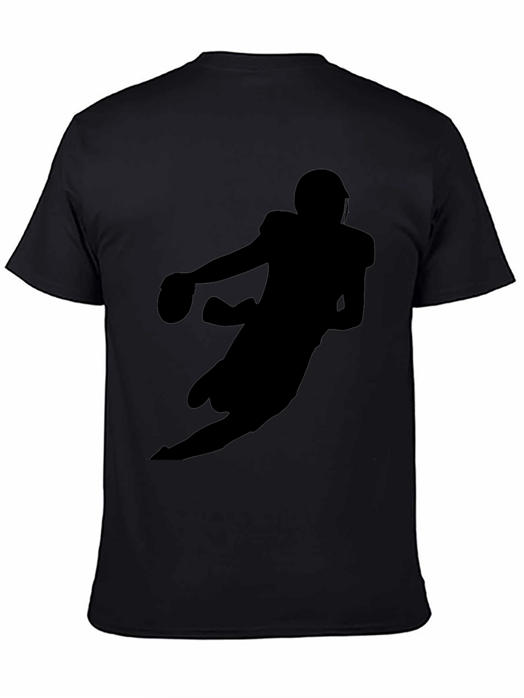 Football Silhouette Black T-Shirt