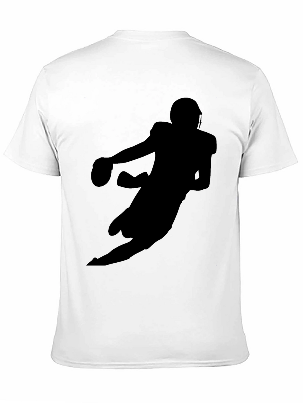 Football Silhouette Black T-Shirt