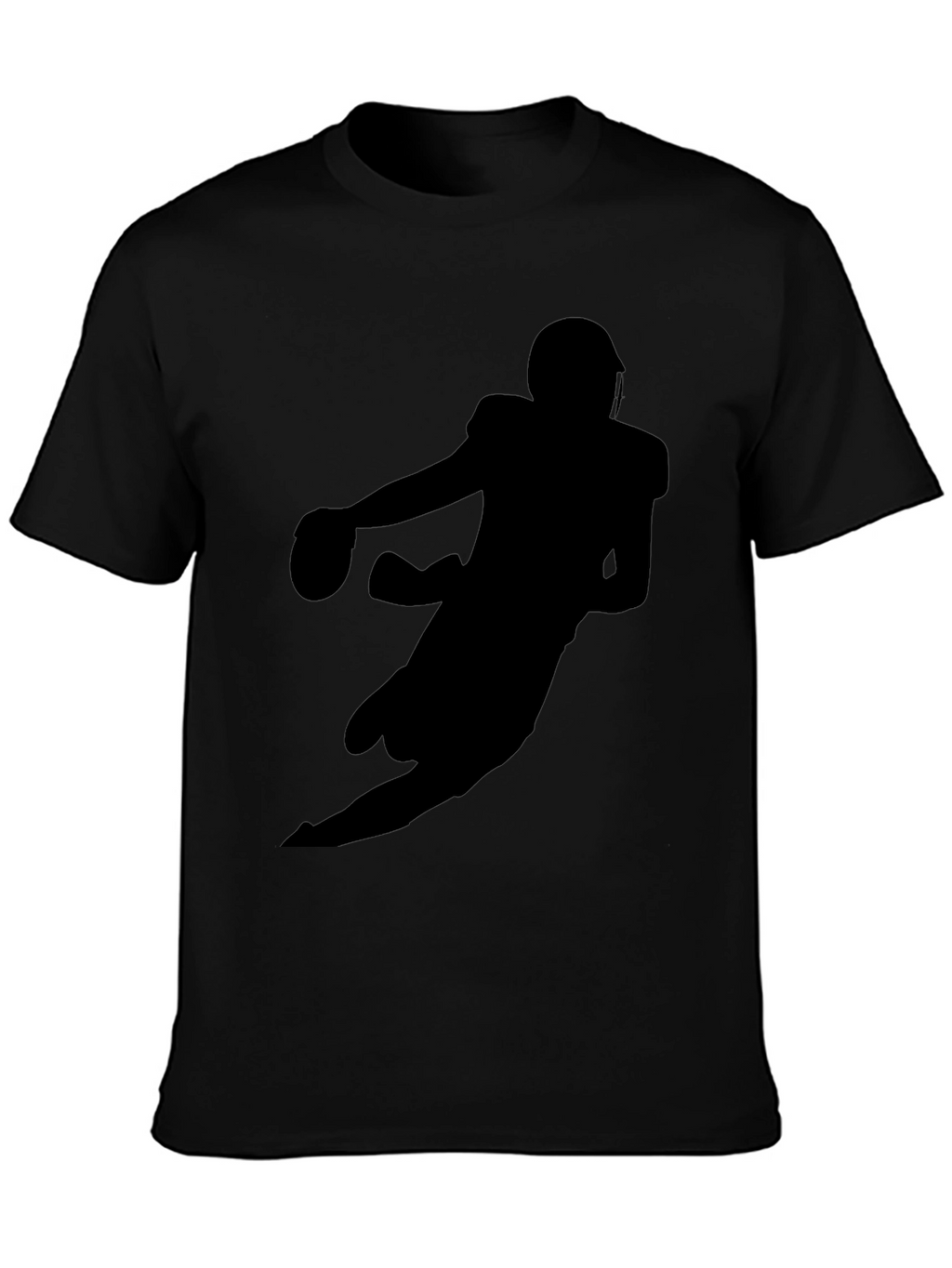 Football Silhouette Black T-Shirt