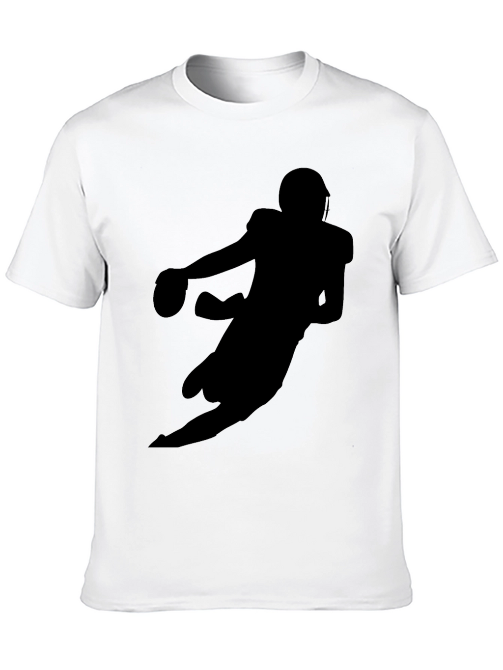 Football Silhouette Black T-Shirt
