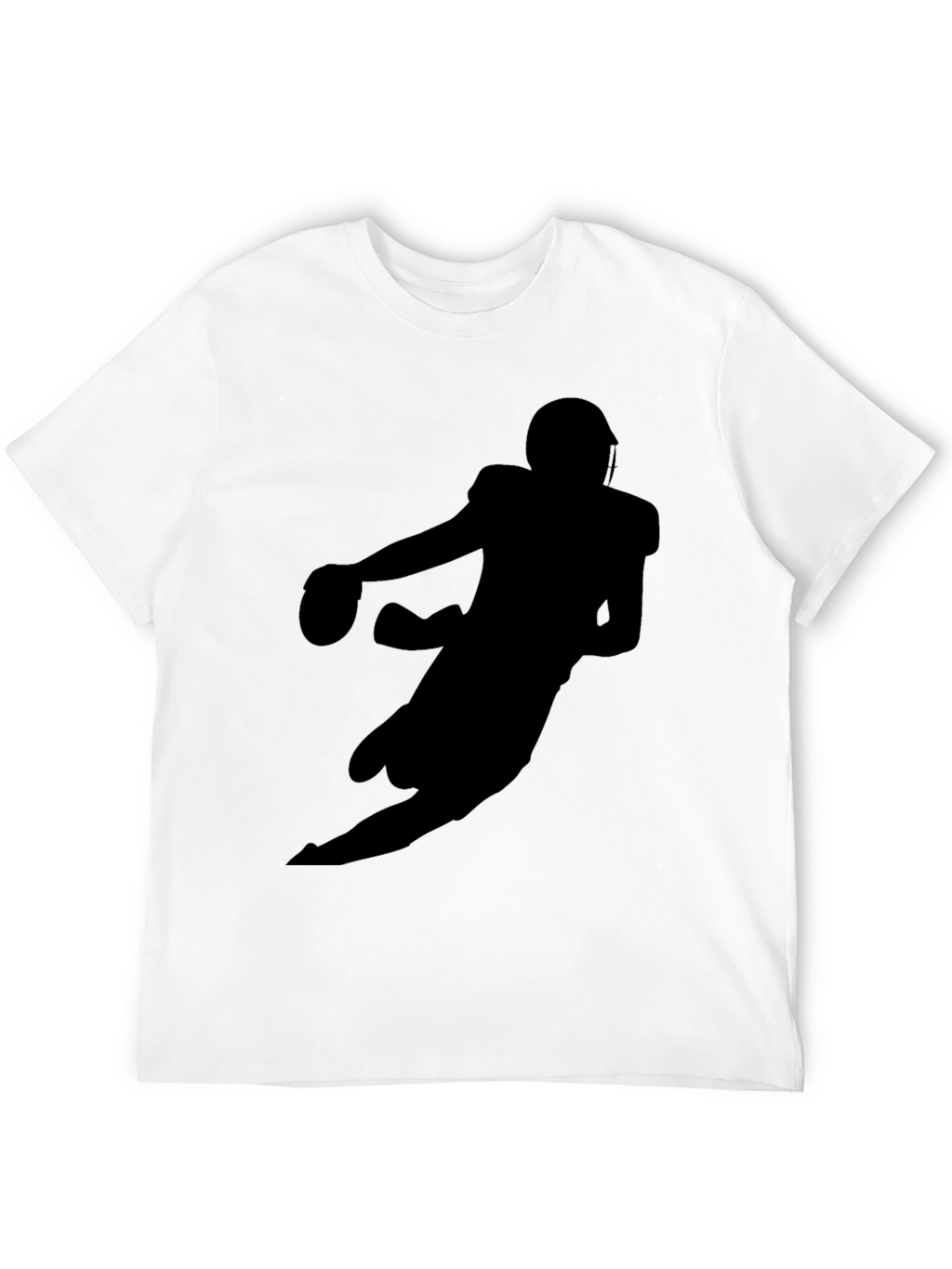 Football Silhouette Black T-Shirt