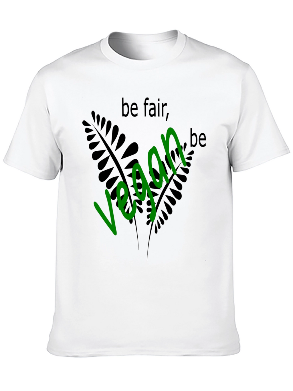 Be Fair Be Vegan T-Shirt - Black
