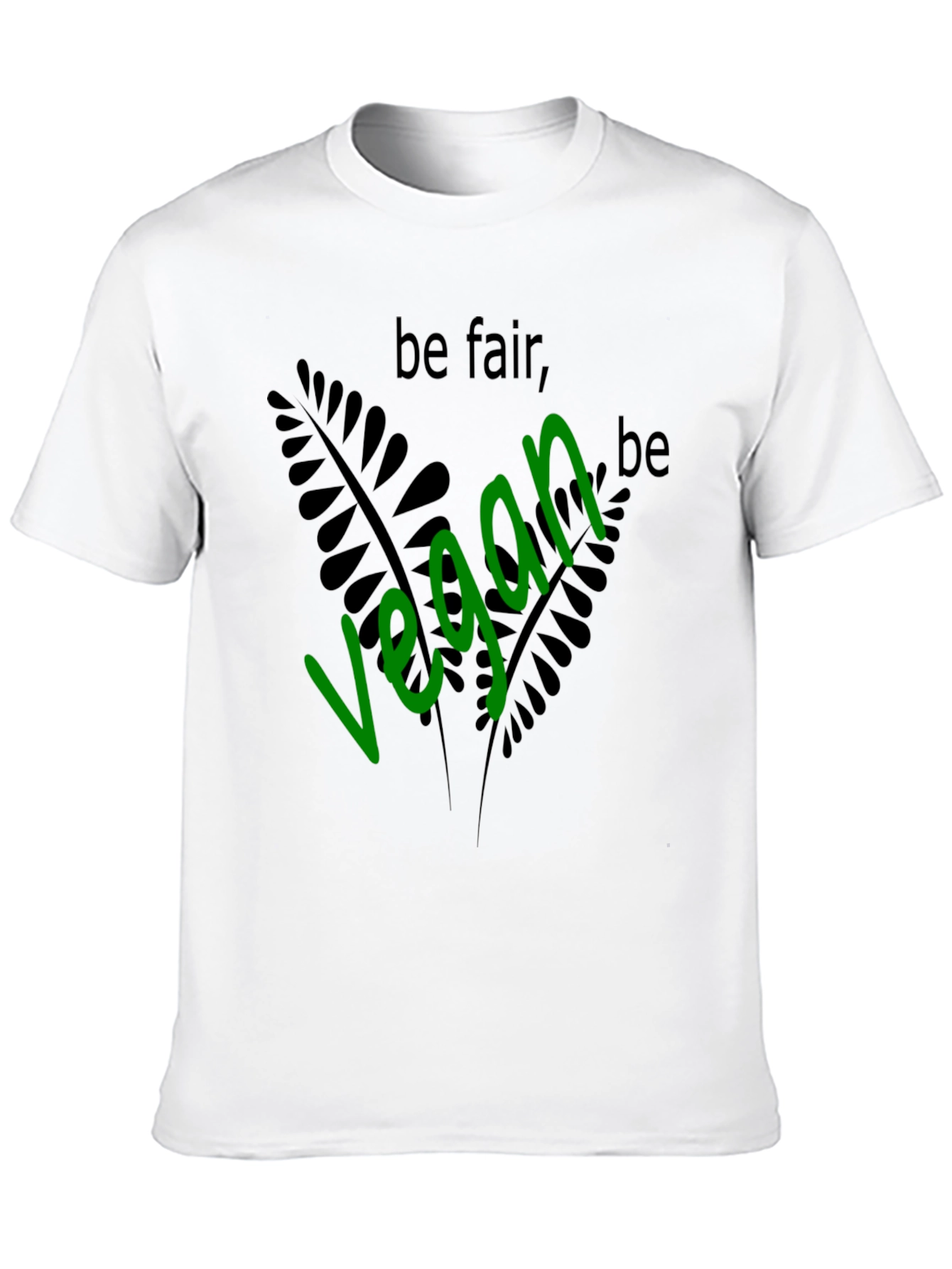 Be Fair Be Vegan T-Shirt - Black