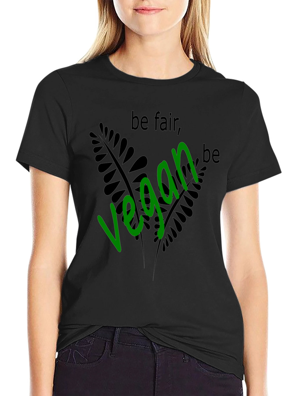 Be Fair Be Vegan T-Shirt - Black
