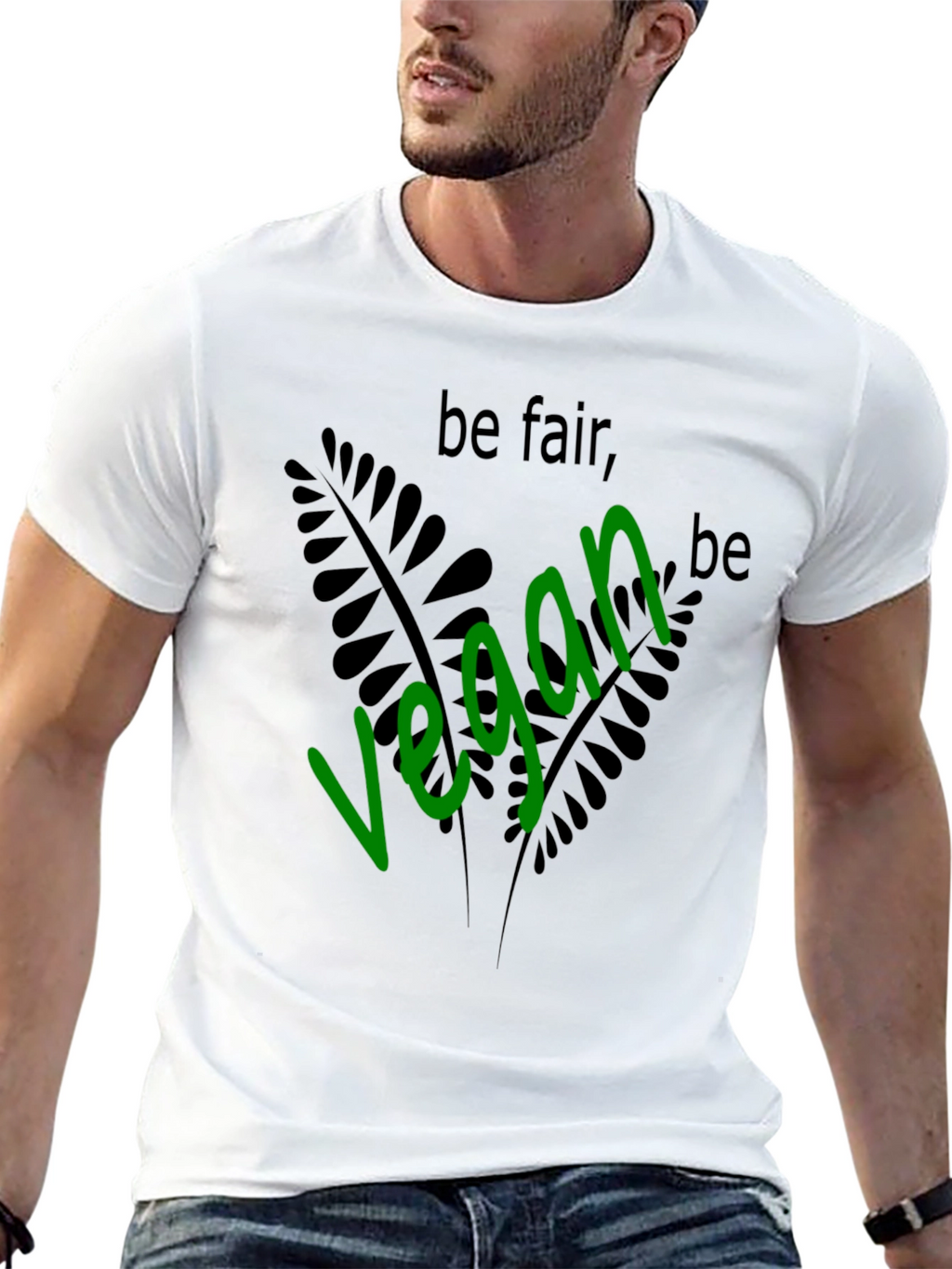 Be Fair Be Vegan T-Shirt - Black