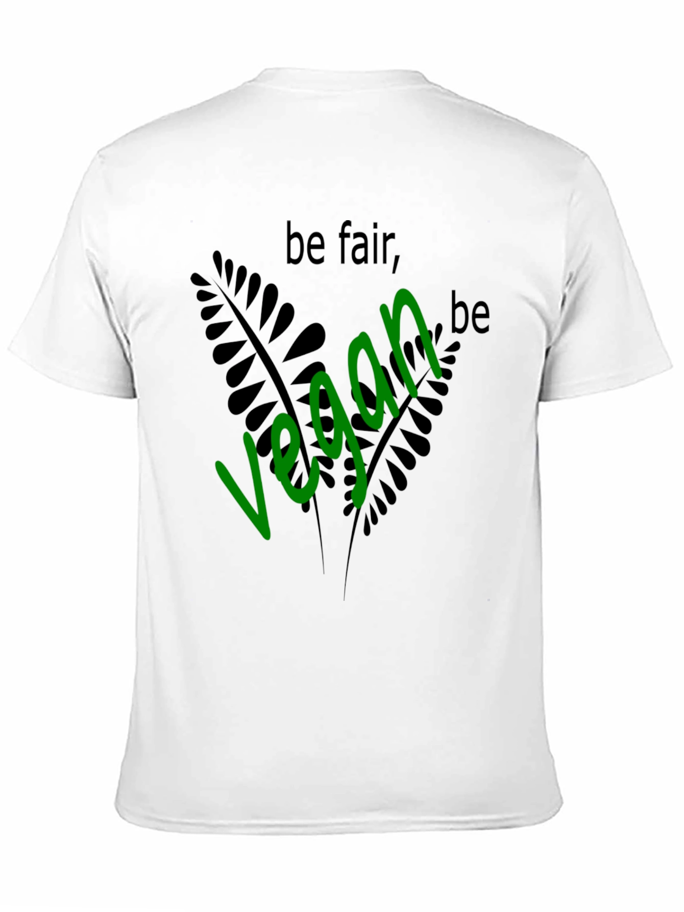Be Fair Be Vegan T-Shirt - Black