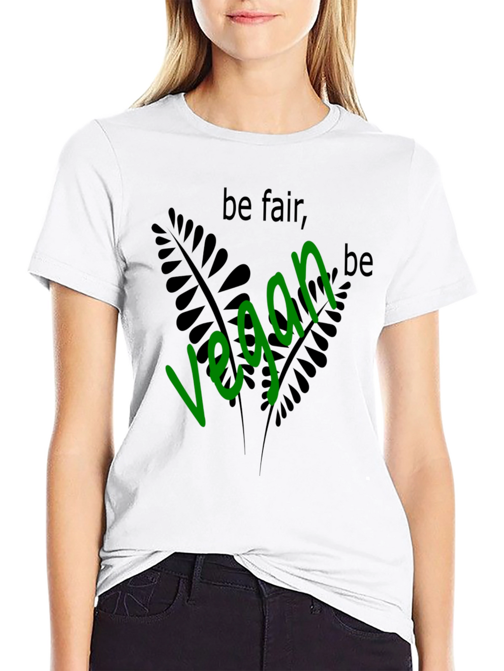 Be Fair Be Vegan T-Shirt - Black