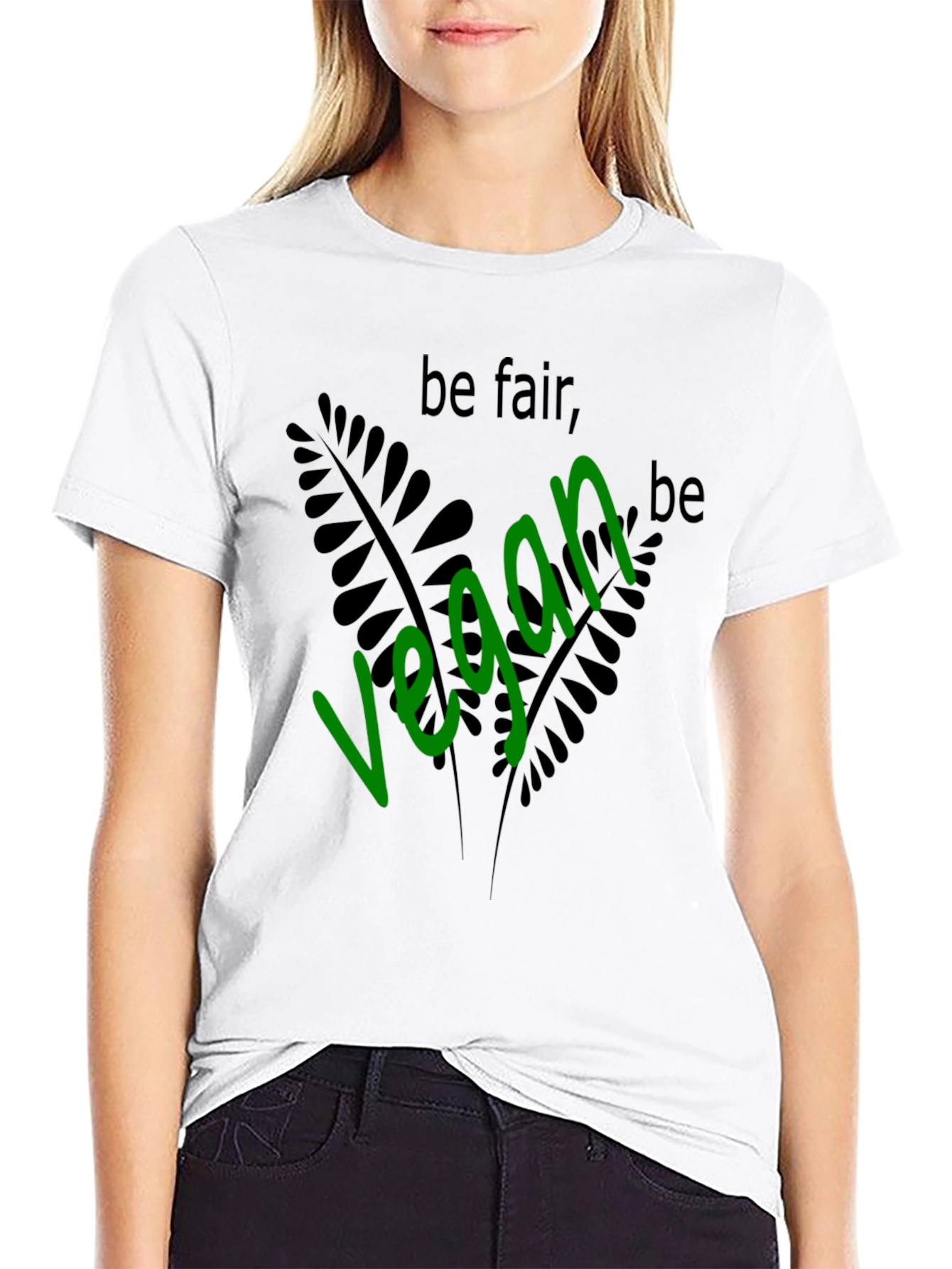 Be Fair Be Vegan T-Shirt - Black