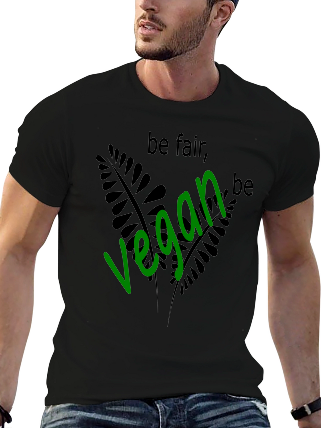 Be Fair Be Vegan T-Shirt - Black