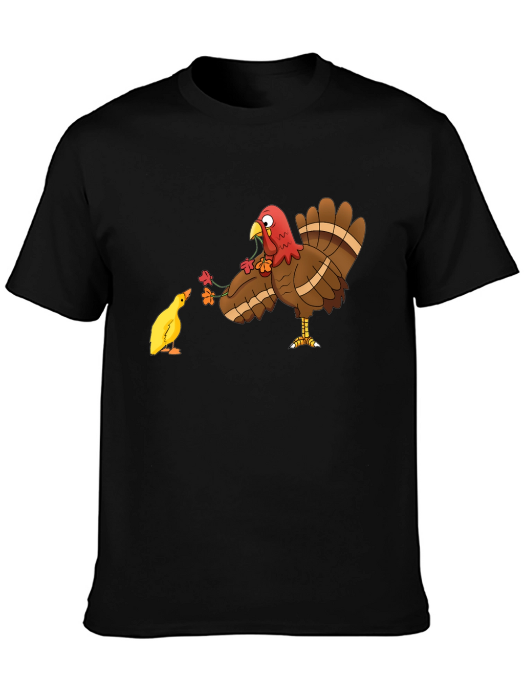 Thanksgiving Turkey & Chick T-Shirt - Holiday Graphic Tee