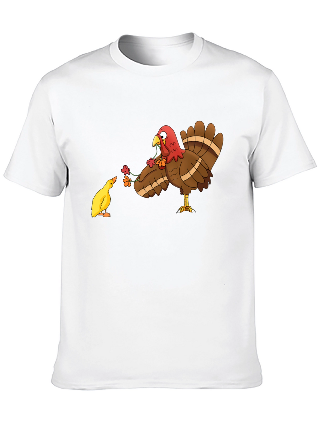 Thanksgiving Turkey & Chick T-Shirt - Holiday Graphic Tee