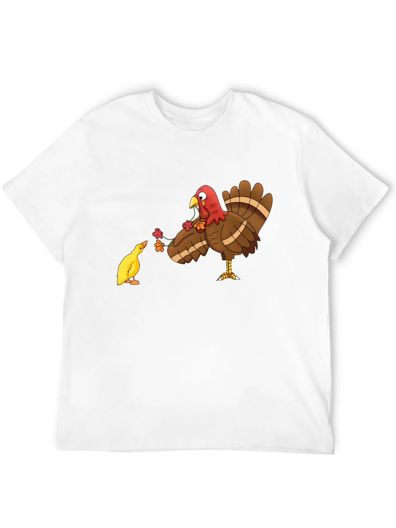 Thanksgiving Turkey & Chick T-Shirt - Holiday Graphic Tee