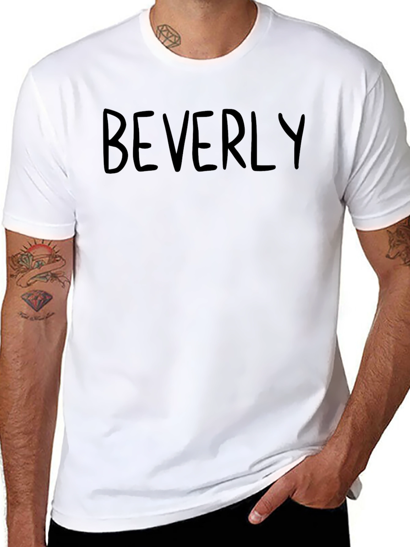 Beverly Graphic T-Shirt - Classic Crew Neck Tee