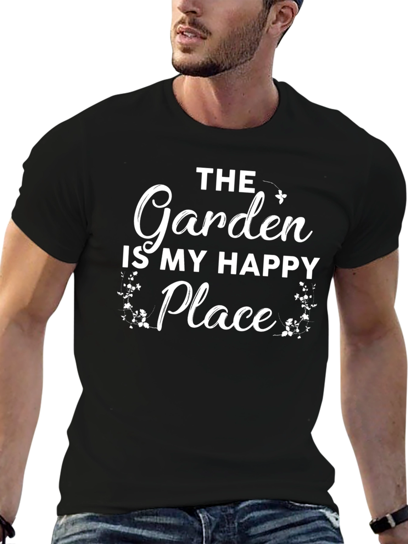 The Garden is My Happy Place Black T-Shirt