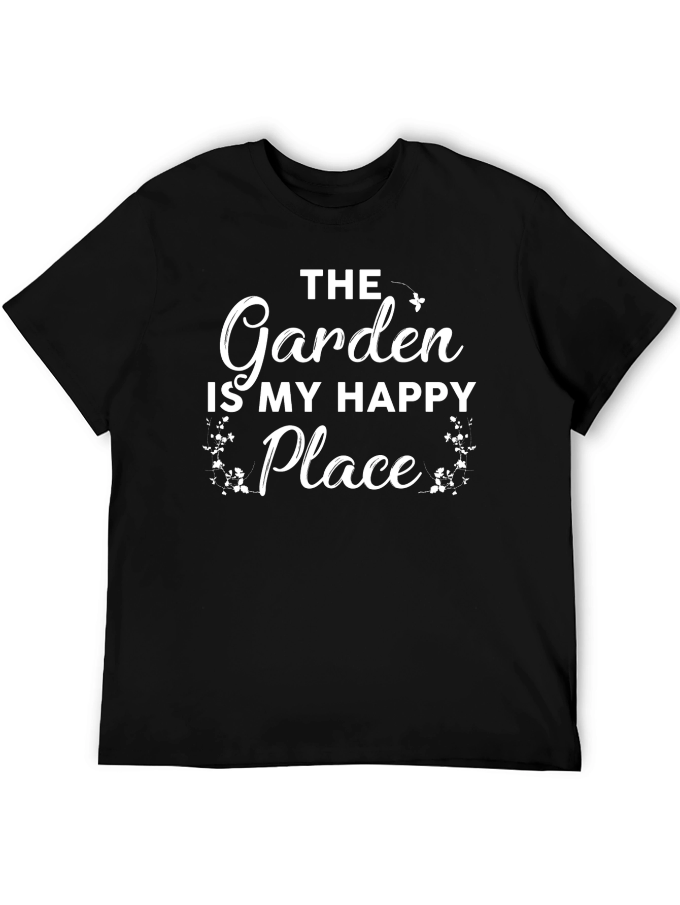 The Garden is My Happy Place Black T-Shirt