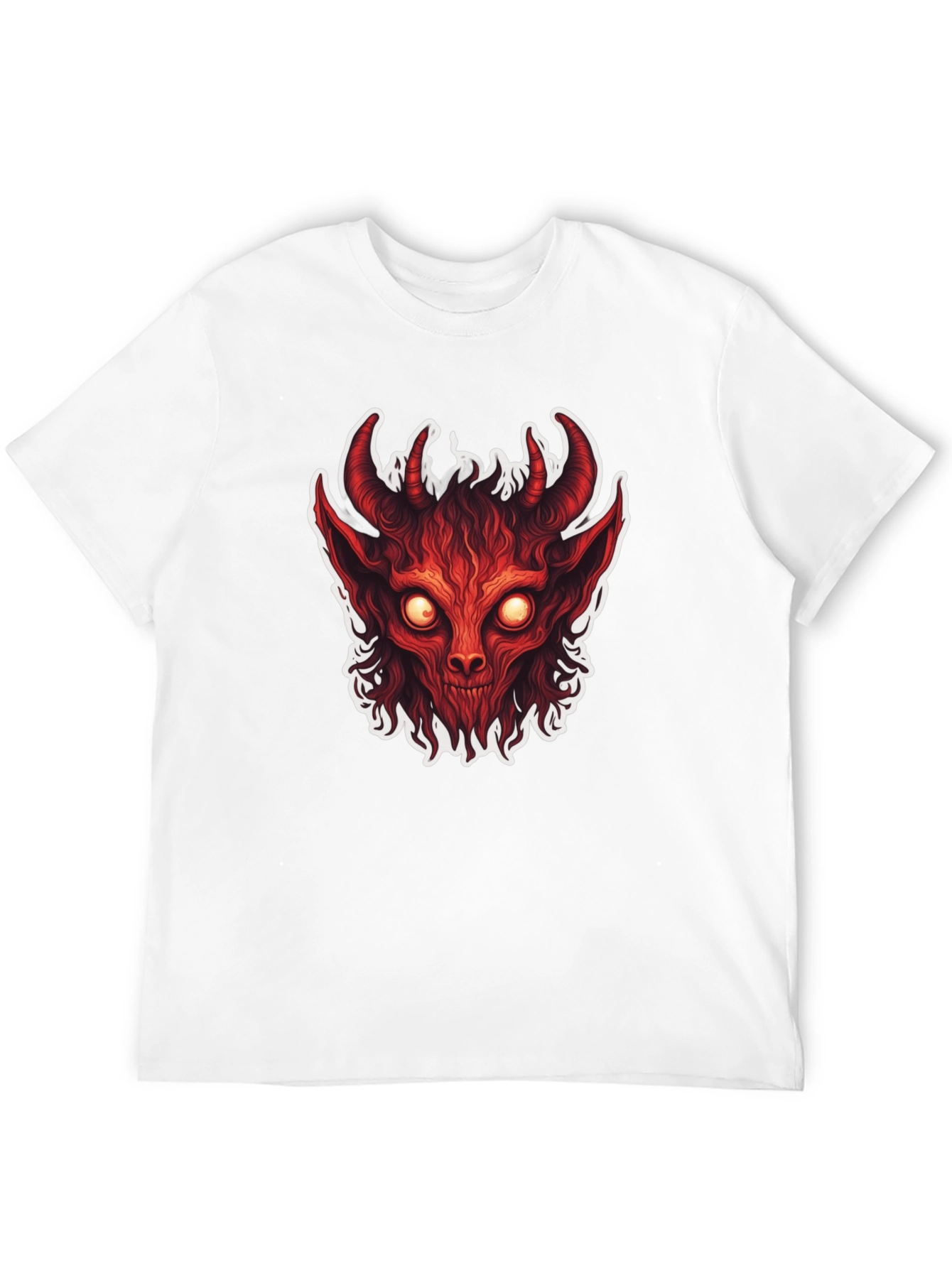 Mens Black T-Shirt with Devil Graphic