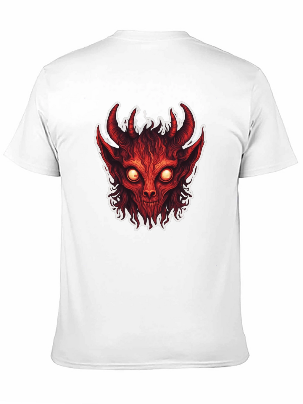 Mens Black T-Shirt with Devil Graphic