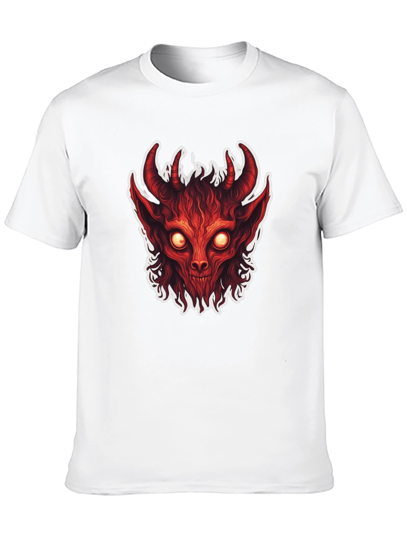 Mens Black T-Shirt with Devil Graphic