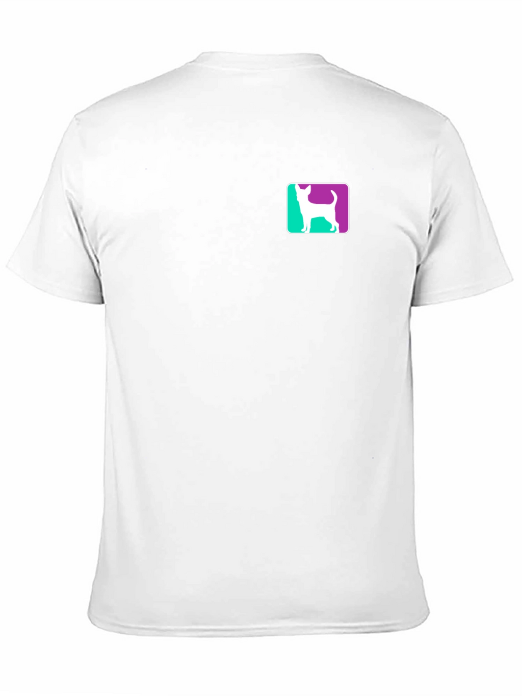 Dog Silhouette Graphic T-Shirt - Black