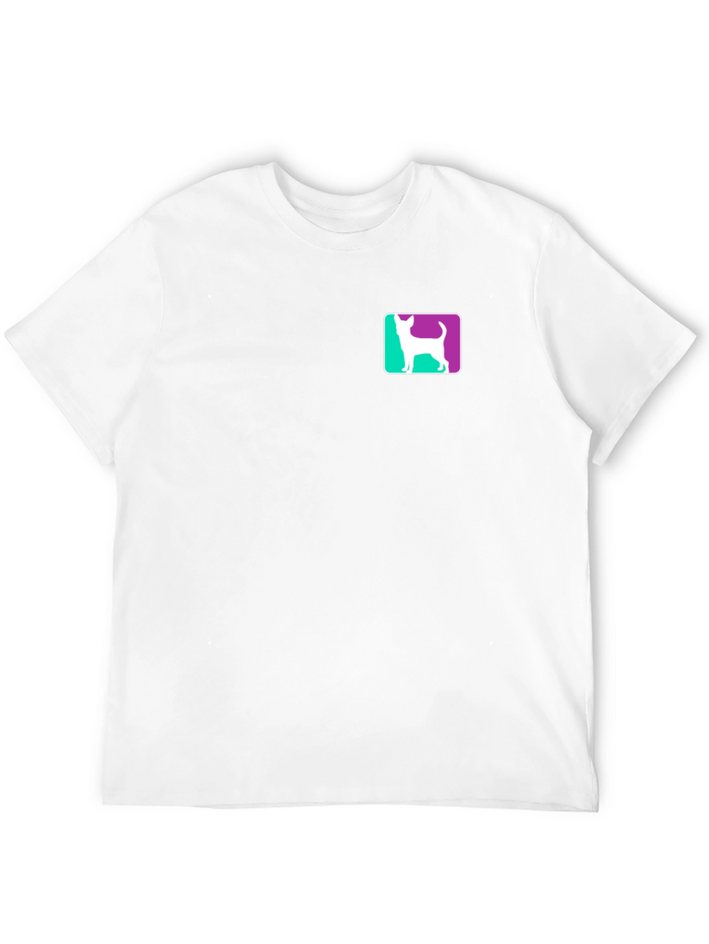 Dog Silhouette Graphic T-Shirt - Black