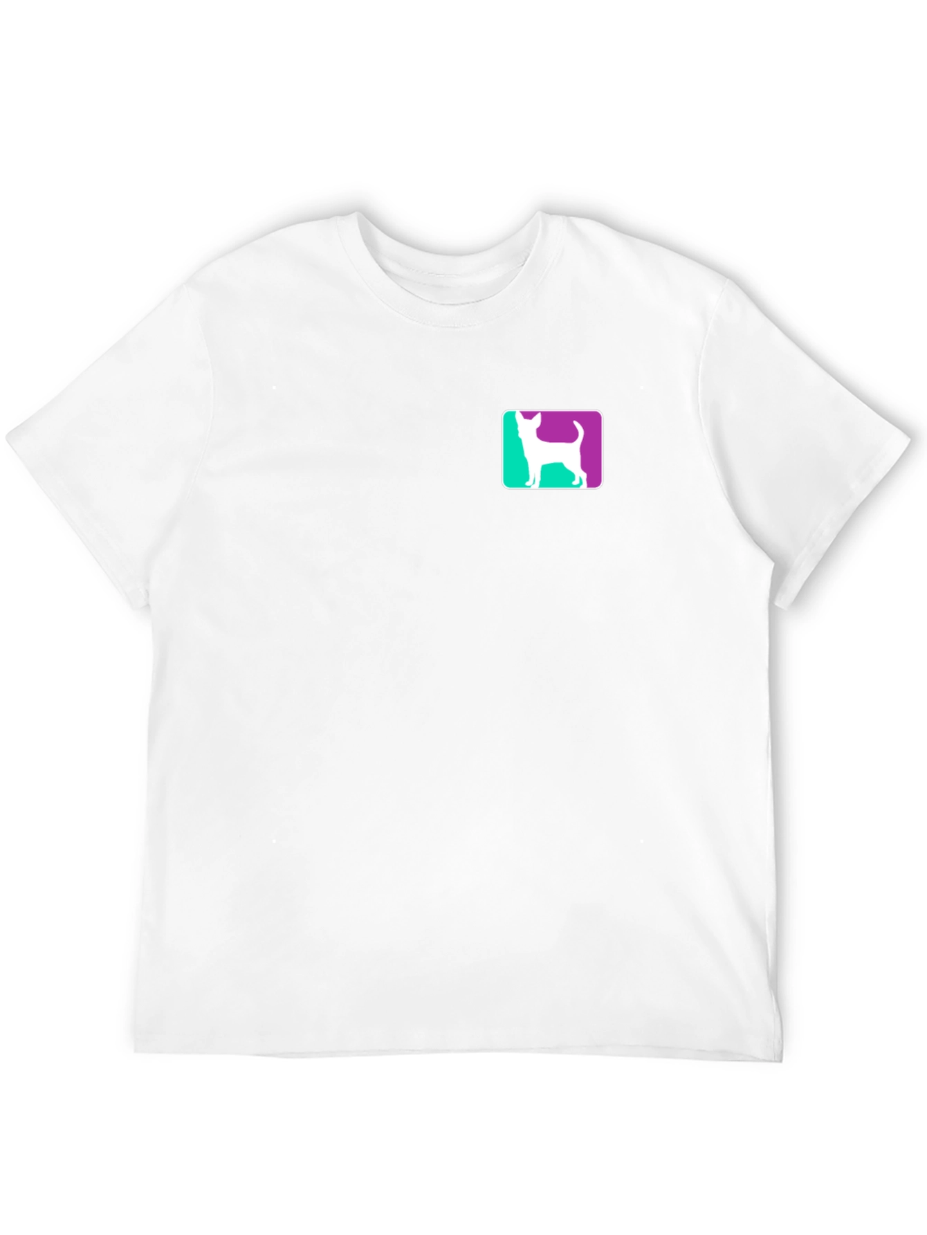 Dog Silhouette Graphic T-Shirt - Black