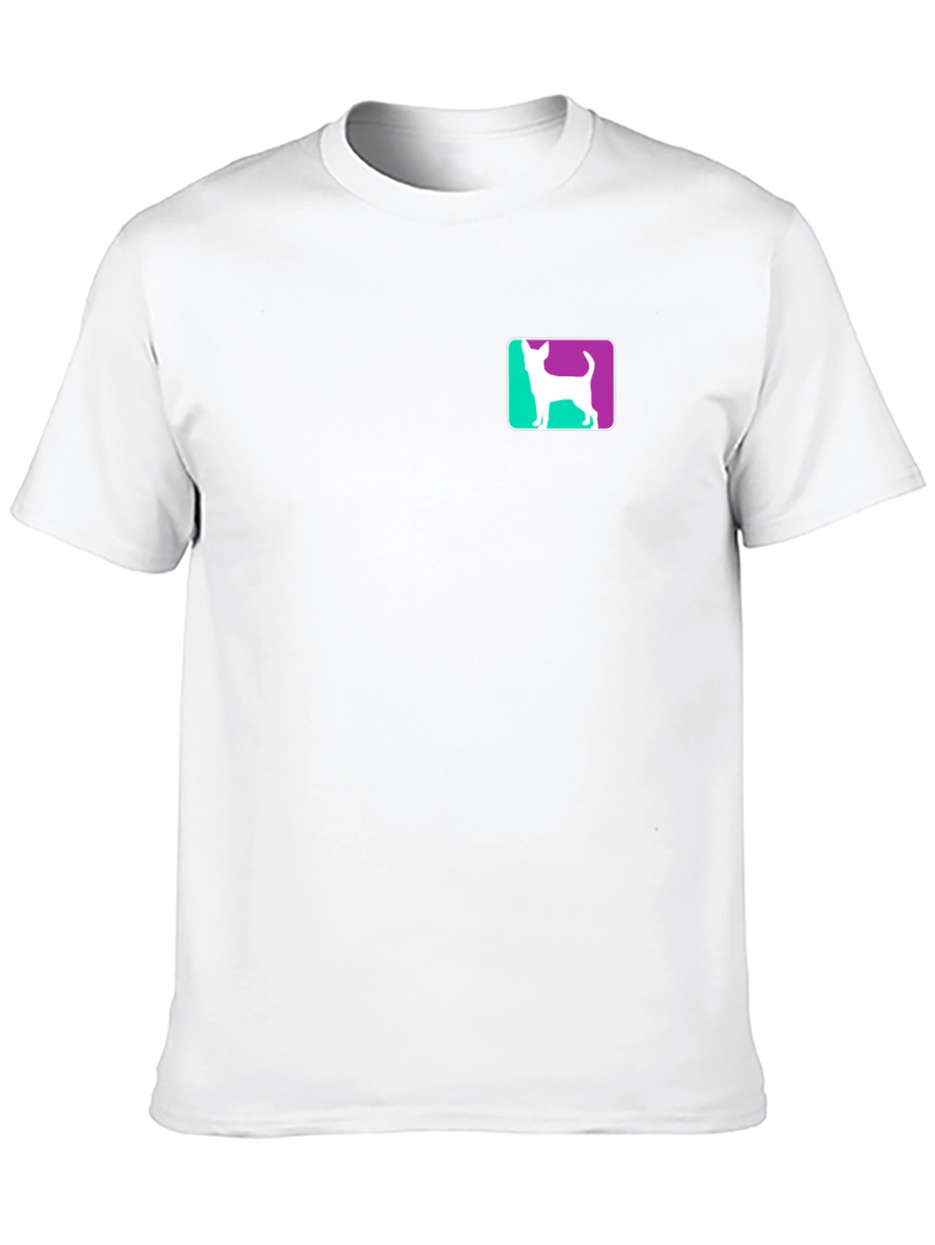 Dog Silhouette Graphic T-Shirt - Black