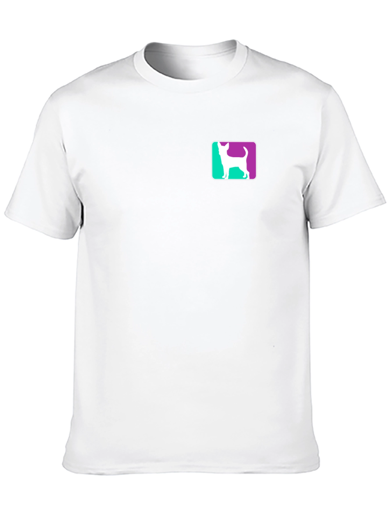 Dog Silhouette Graphic T-Shirt - Black