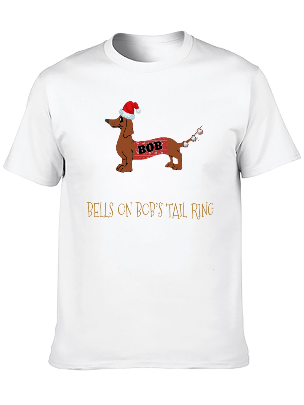 Bobs Tail Christmas Dog T-Shirt