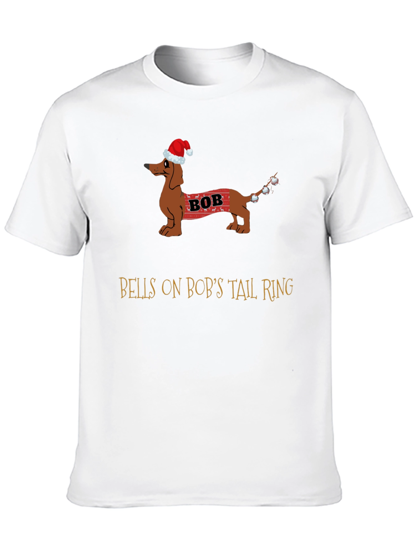 Bobs Tail Christmas Dog T-Shirt