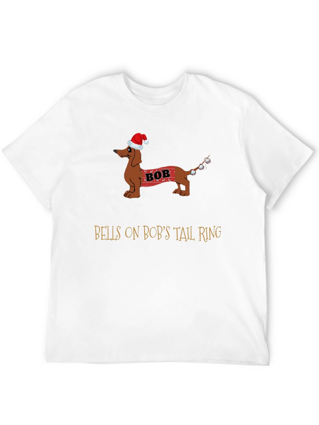 Bobs Tail Christmas Dog T-Shirt