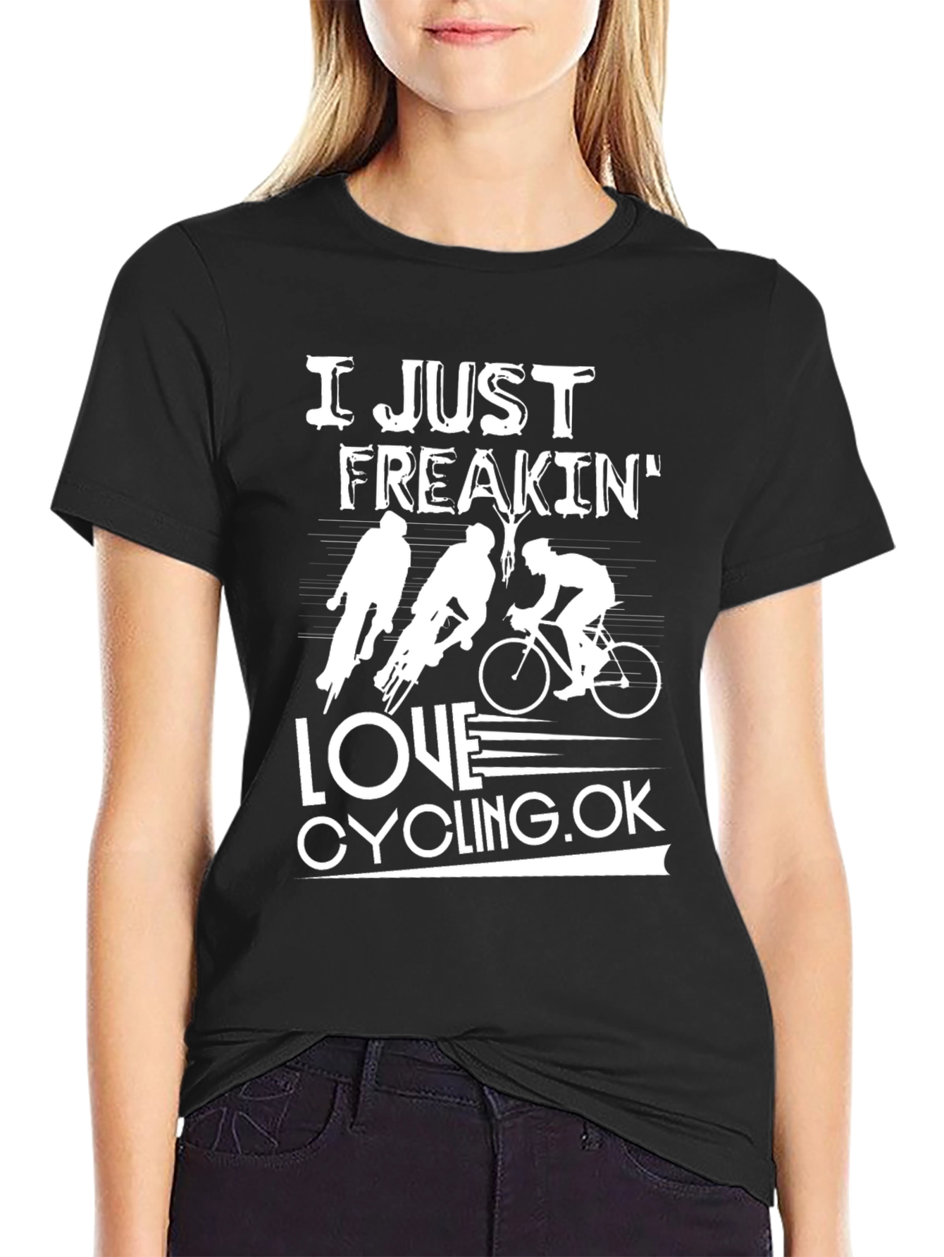 I Just Freakin Love Cycling Graphic T-Shirt