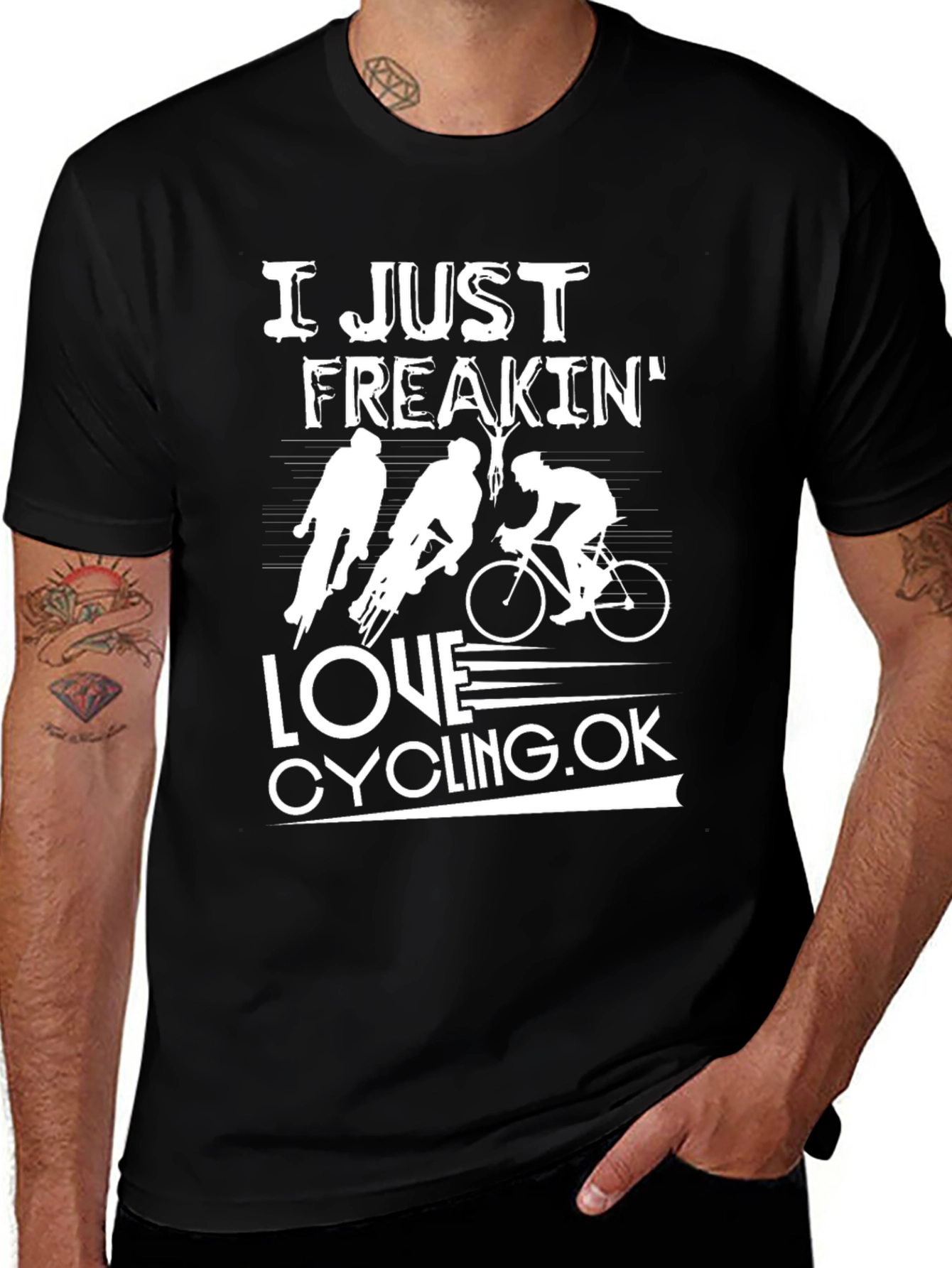 I Just Freakin Love Cycling Graphic T-Shirt