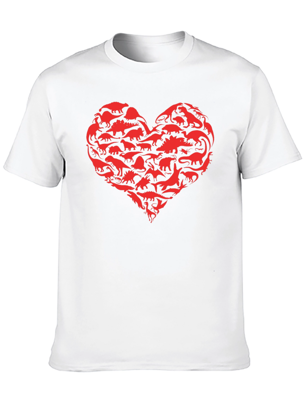 Dinosaur Heart Graphic Black T-Shirt